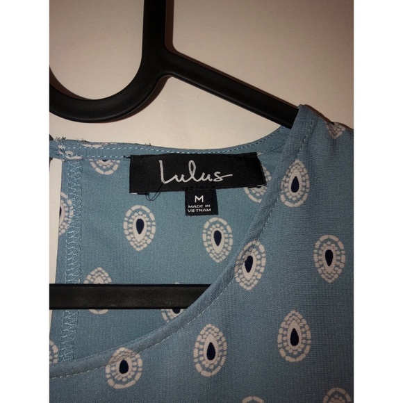 Lulu’s SECRET PARADISE BLUE PRINT SHIFT DRESS - Picture 3 of 8